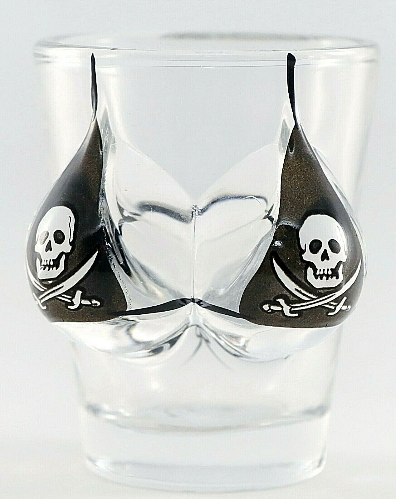 Pirate Flag Bikini Bust 3D Shot Glass
