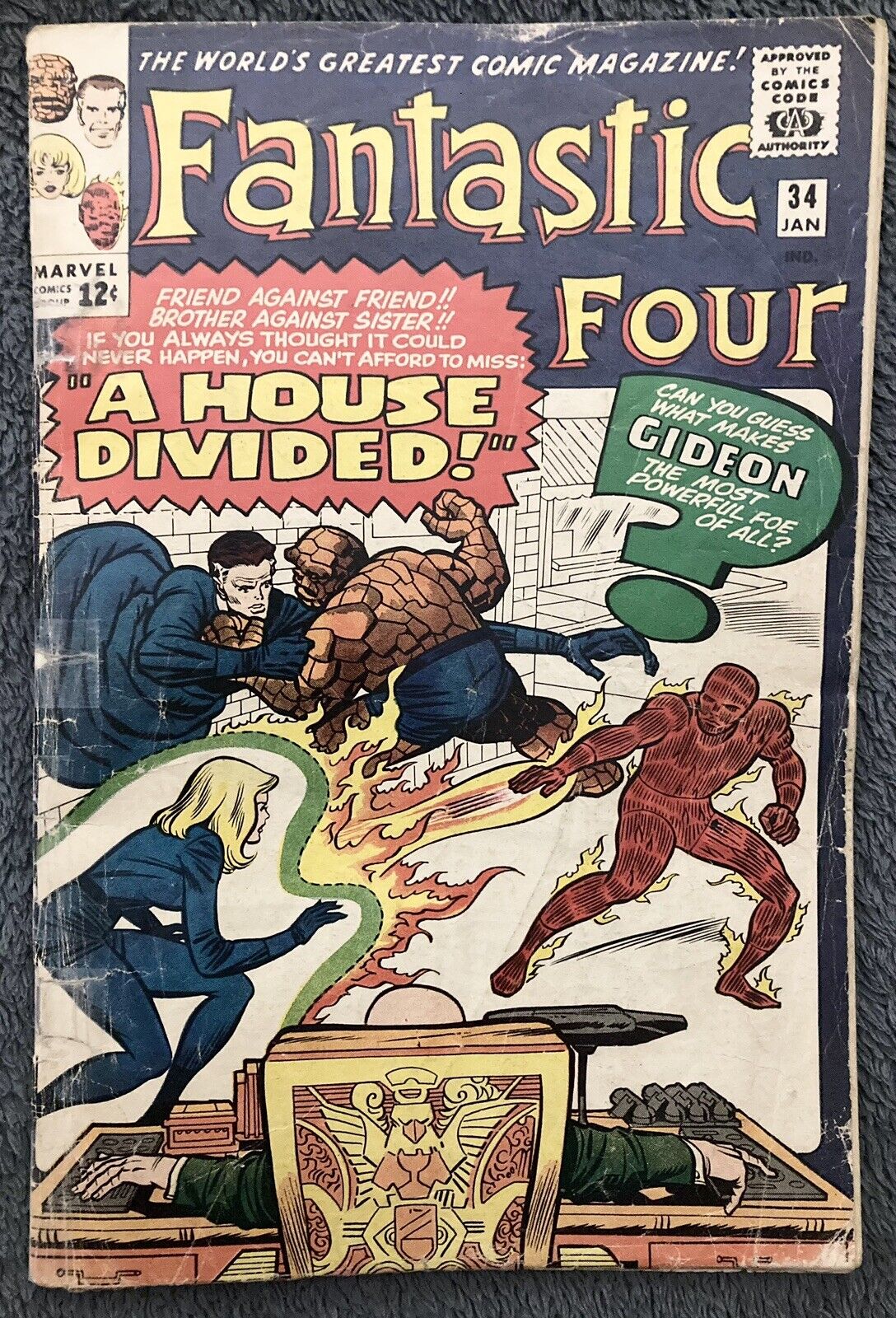 Fantastic Four #34 Jan 1965 Marvel Comics Vintage 1960s Comic Book