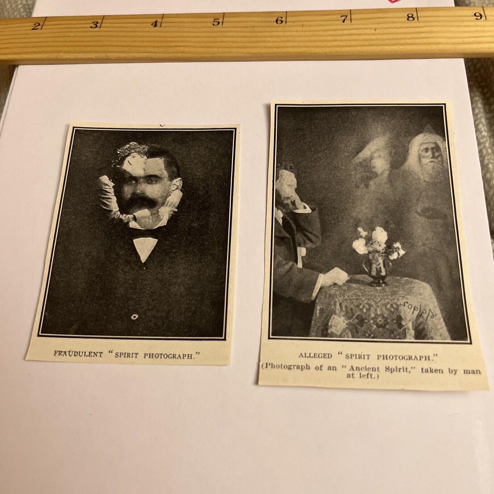Antique 1909 Images: Fraudulent Spirit Photograph - Fake Paranormal Photography