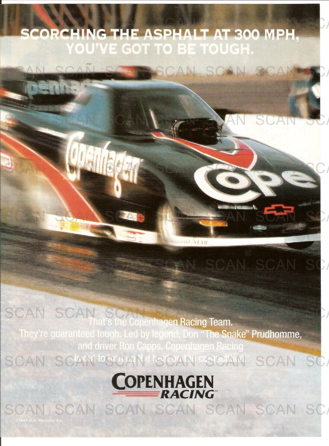 1997 Copenhagen Snuff Racing Vintage Magazine Ad  Copenhagen Racing