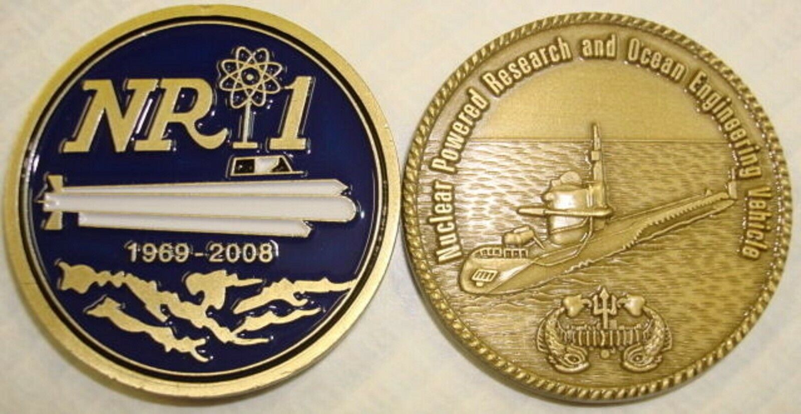 NAVY NR-1 SUBMERSIBLE RESEARCH SUBMARINE CHALLENGE COIN