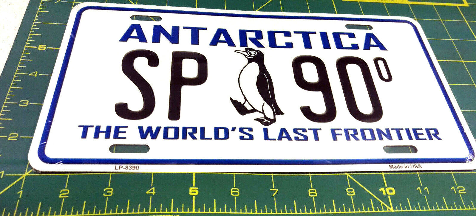  Antarctica 12x6 Metal License Plate - The worlds last frontier  SP 90, USA made
