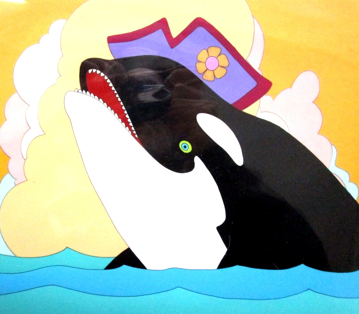 SEA WORLD SHAMU ORCA KILLER WHALE COMMERCIAL ORIGINAL ANIMATION PRODUCTION CEL