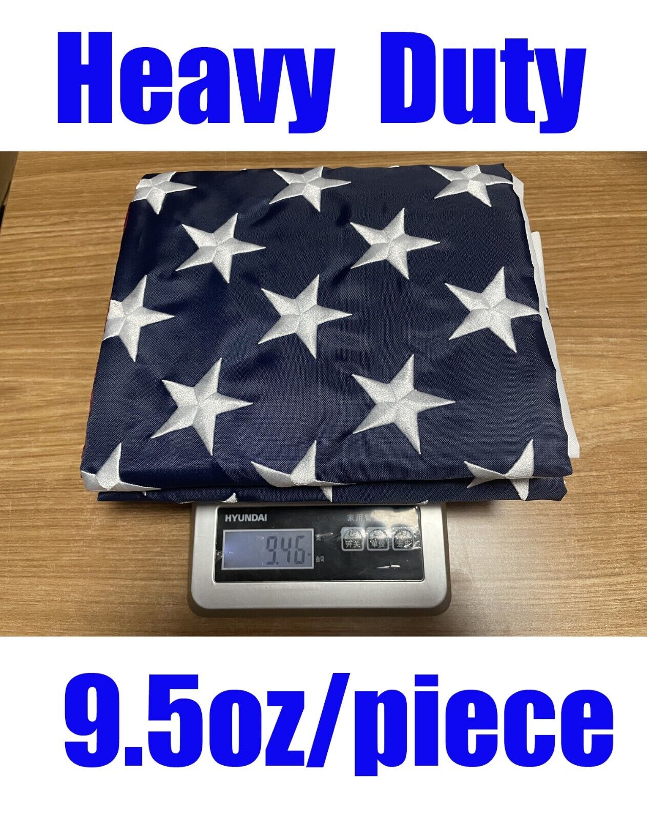 2pack American Flag 3x5 ft  Heavy Duty Embroidered Stars Sewn Stripes Grommets