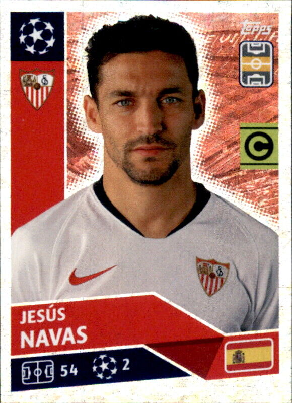 2020 Topps Champions League/21 Sticker SEV10 - Jesus Navas - Captain