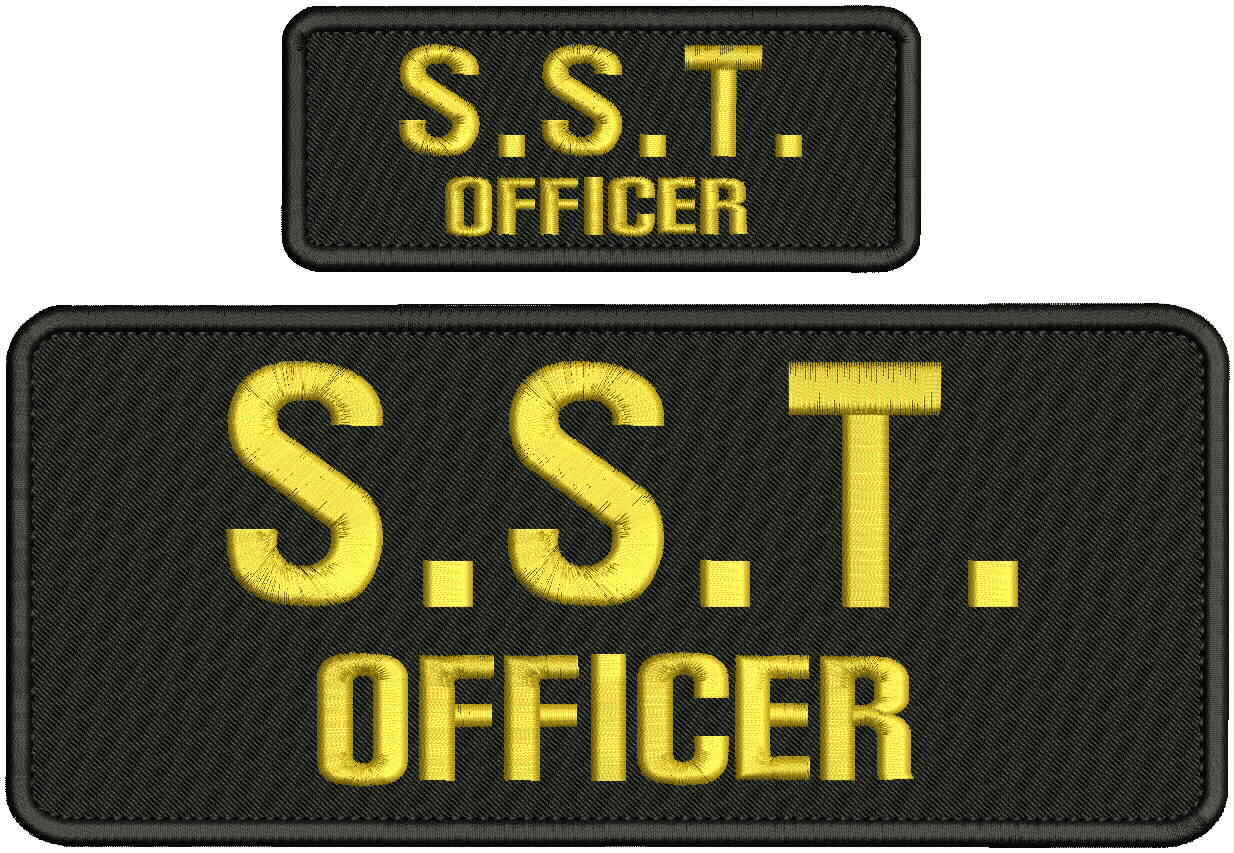 SST OFFICER embroidery Patch 4x10 and 2x5 hook