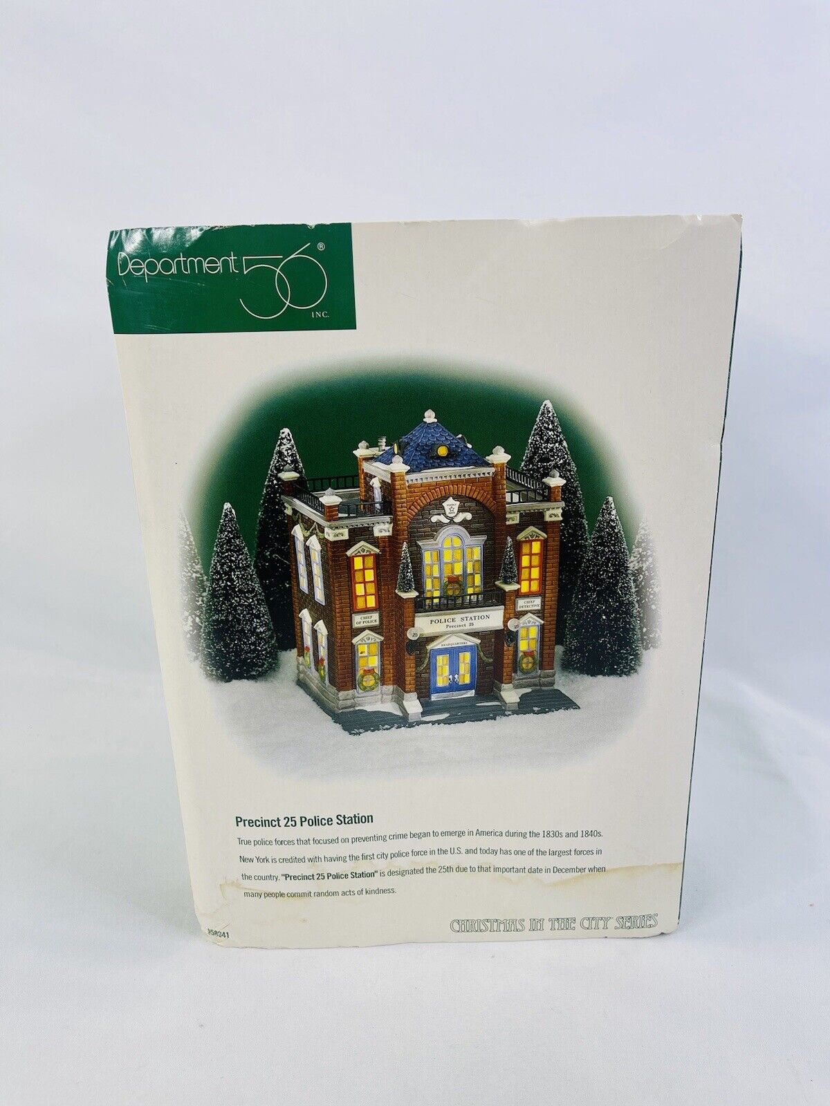 NRFB Department 56 Christmas In City  Police Precinct 25 Police Station NEW