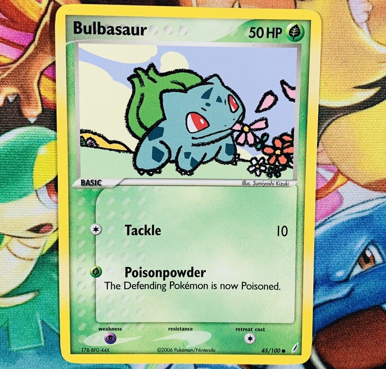 POKEMON Vintage Bulbasaur 45/100 EX Crystal Guardians Common Card NM