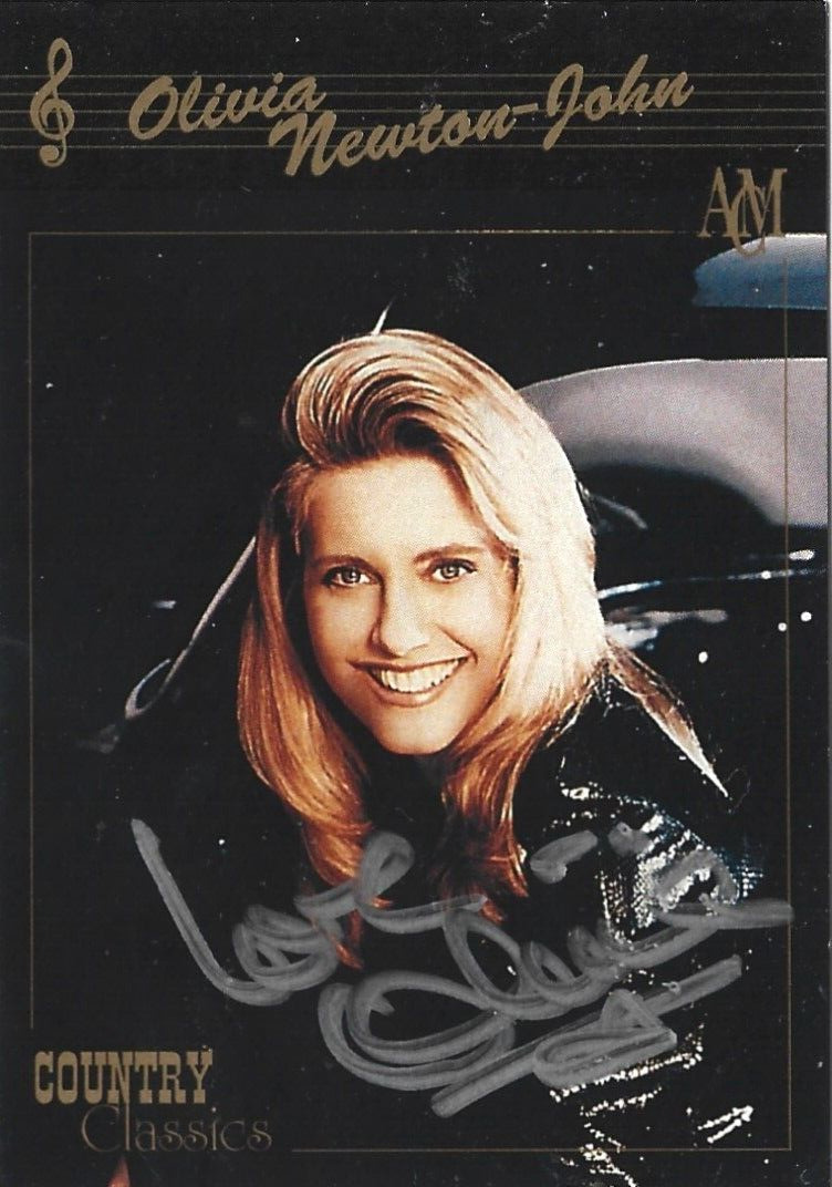 Olivia Newton-John 1992 Collect A Card CMA COUNTY Classics AUTOGRAPHED CARD #75