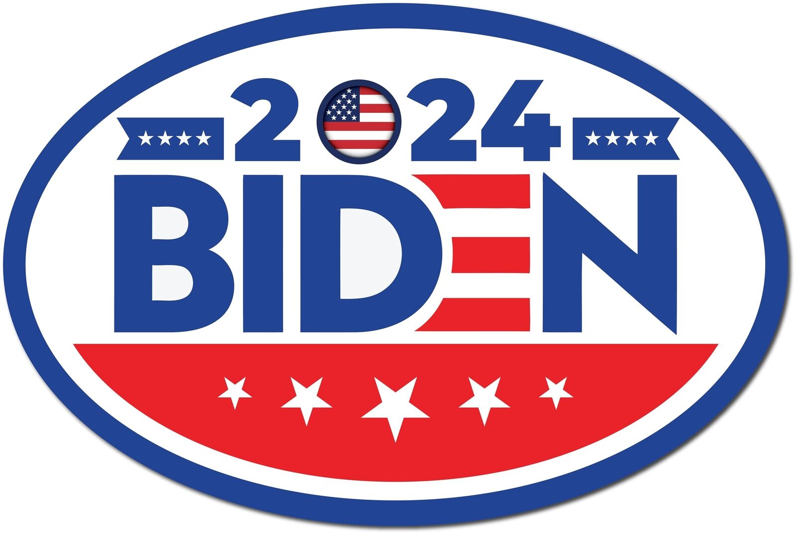 Joseph Joe Biden 2024 Democratic Party Political Election Magnet Decal, 4x6 inch