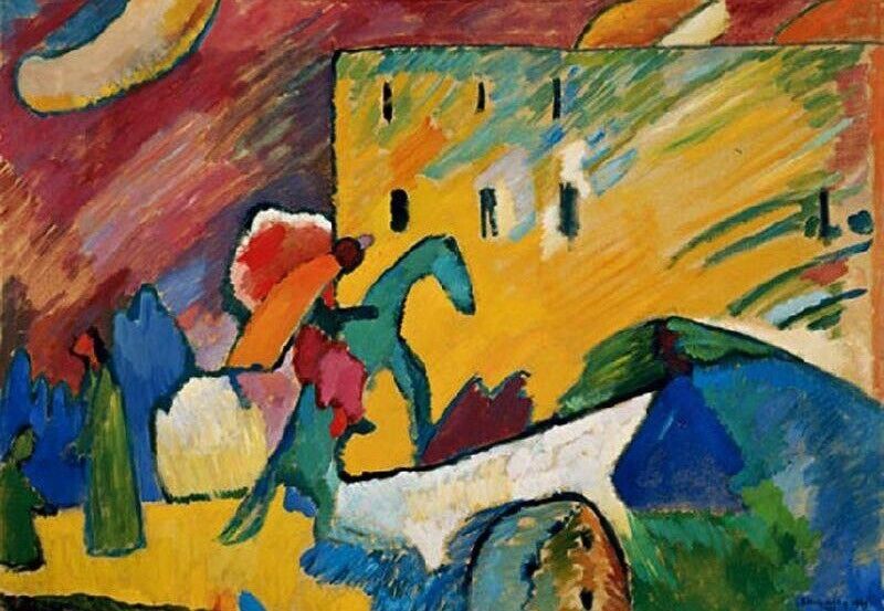 Dream-art Oil painting Kandinsky-Improvisation impression landscape handmade art
