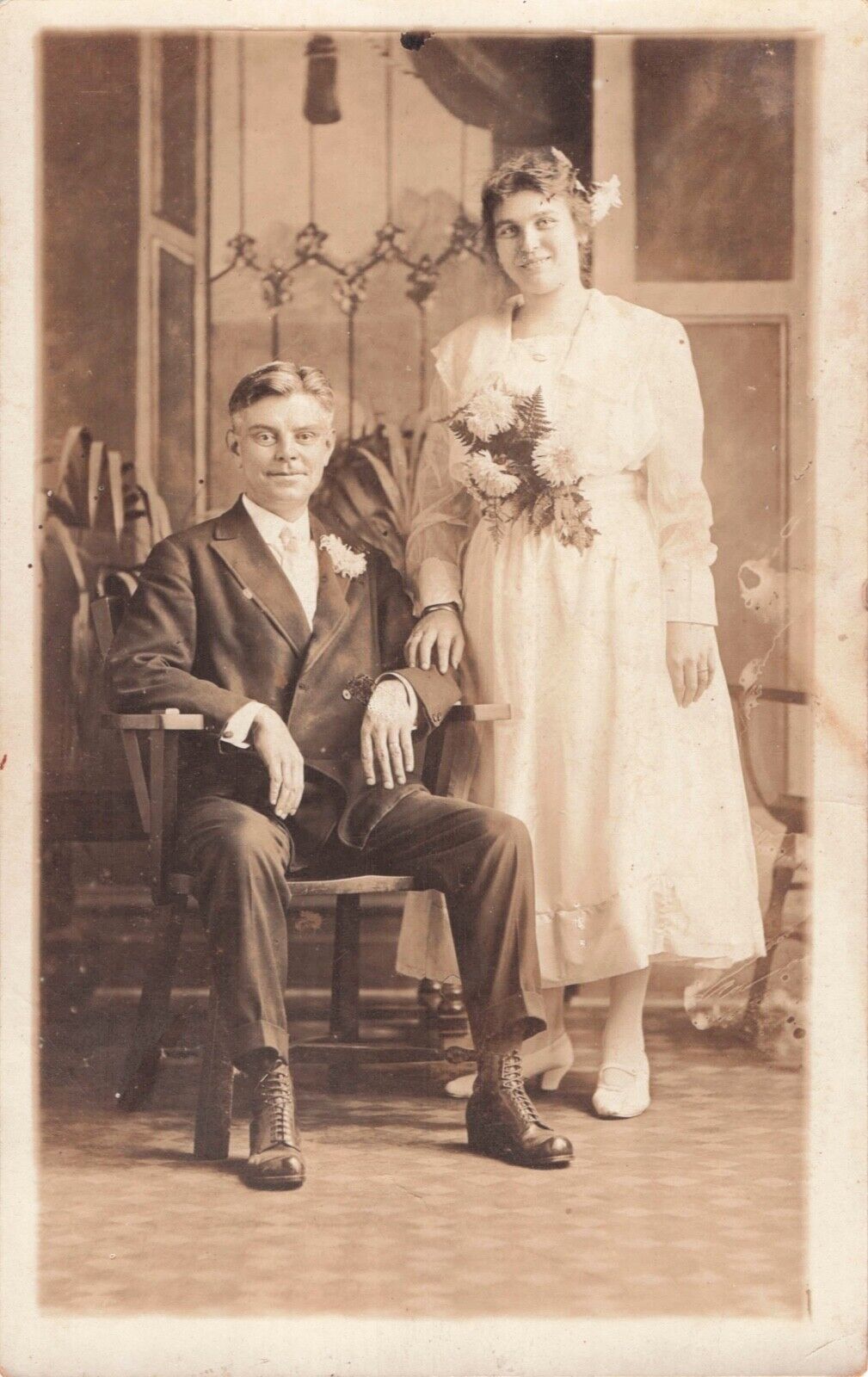 St Louis MO Missouri RPPC Aunt Della & Uncle Charles Real Photo Postcard 1904-18