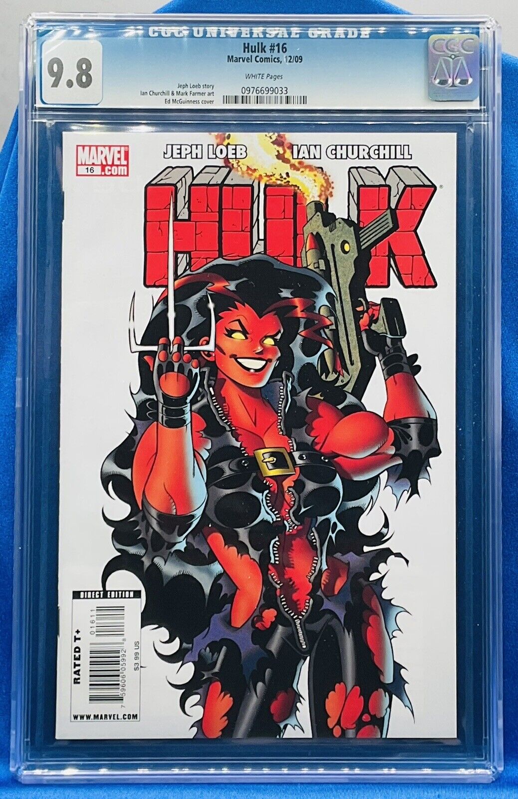 HULK #16 (2009) **CGC 9.8** - 1ST APPEARANCE OF RED SHE-HULK - 9.8 WHITE PAGES