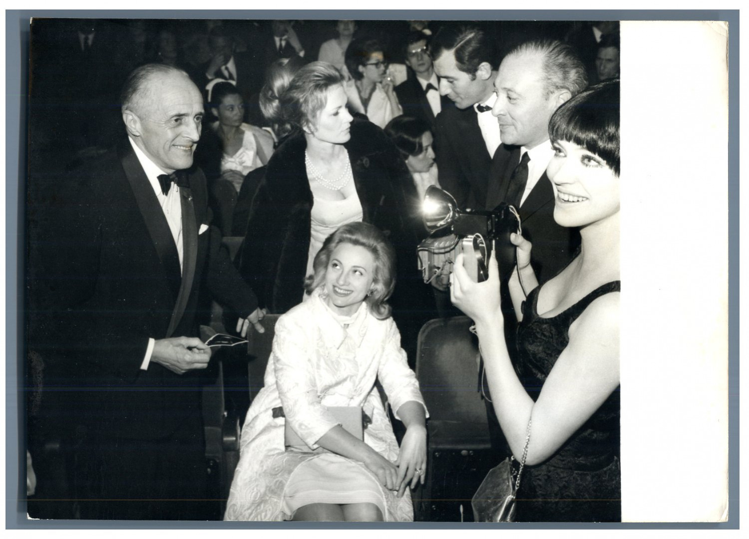 Anna Karina, René Clair and Mr. and Mrs. Roland Nungesser Vintage Silver Print T