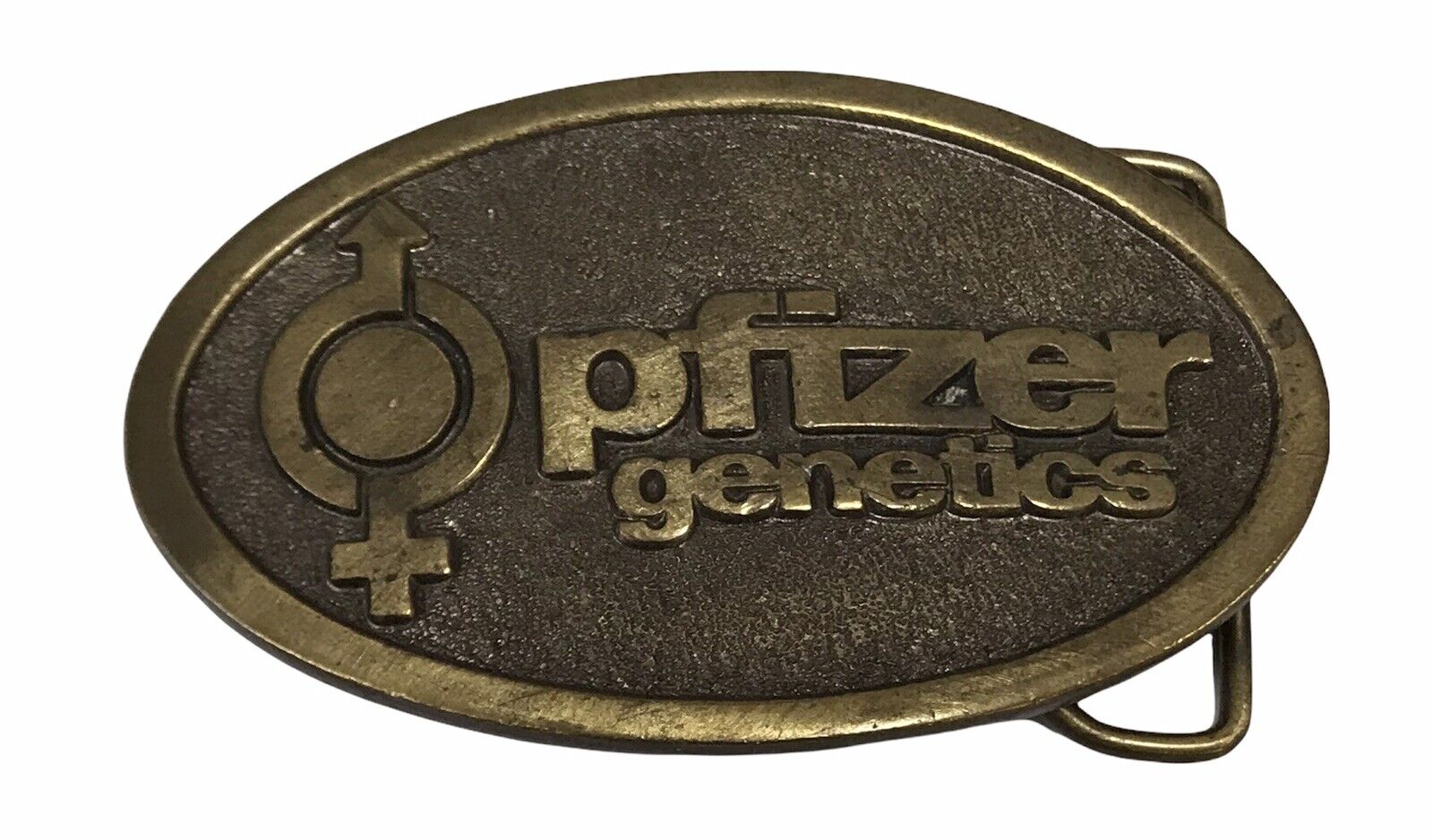 Pfizer Genetics Hybrid Seed Vintage Belt Buckle Rare 1970’s Or Early 80’s
