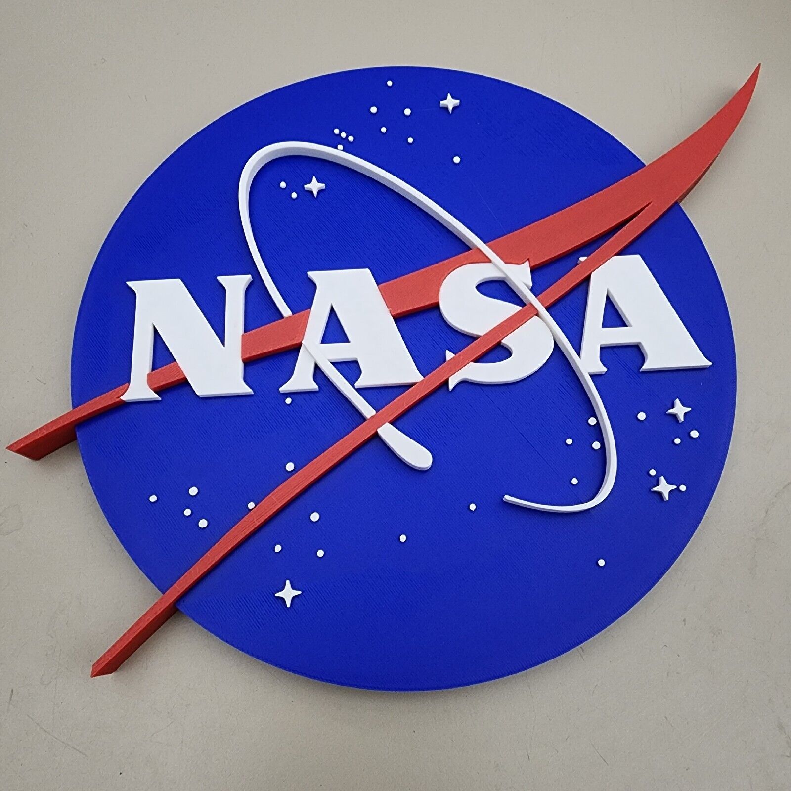 Pronamic NASA Meatball Logo 3D Printed Desk Shelf Display, Custom Sizes