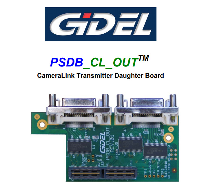 gidel psdb_cl_out cameralink transmitter douther board (proc motherboard altera)