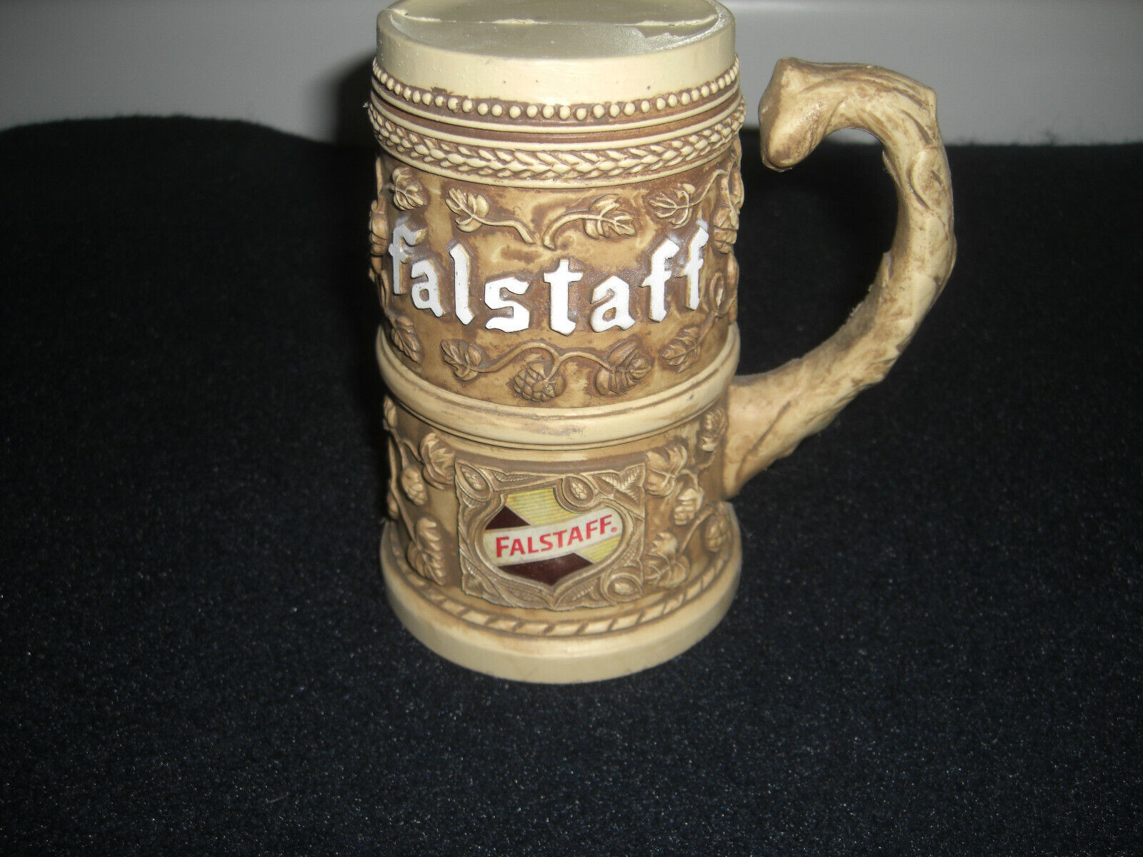  Falstaff Can 2 Piece Back Bar Pedestal Hard Rubber 1950-60\'s