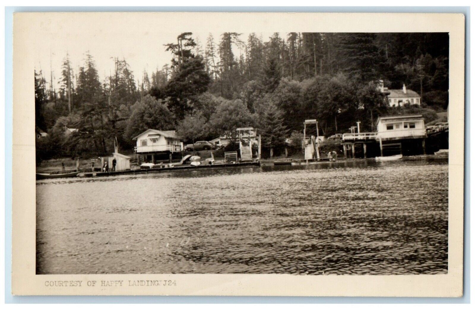 c1930's View Of Courtesy Of Happy Landing J24 RPPC Photo Vintage Postcard