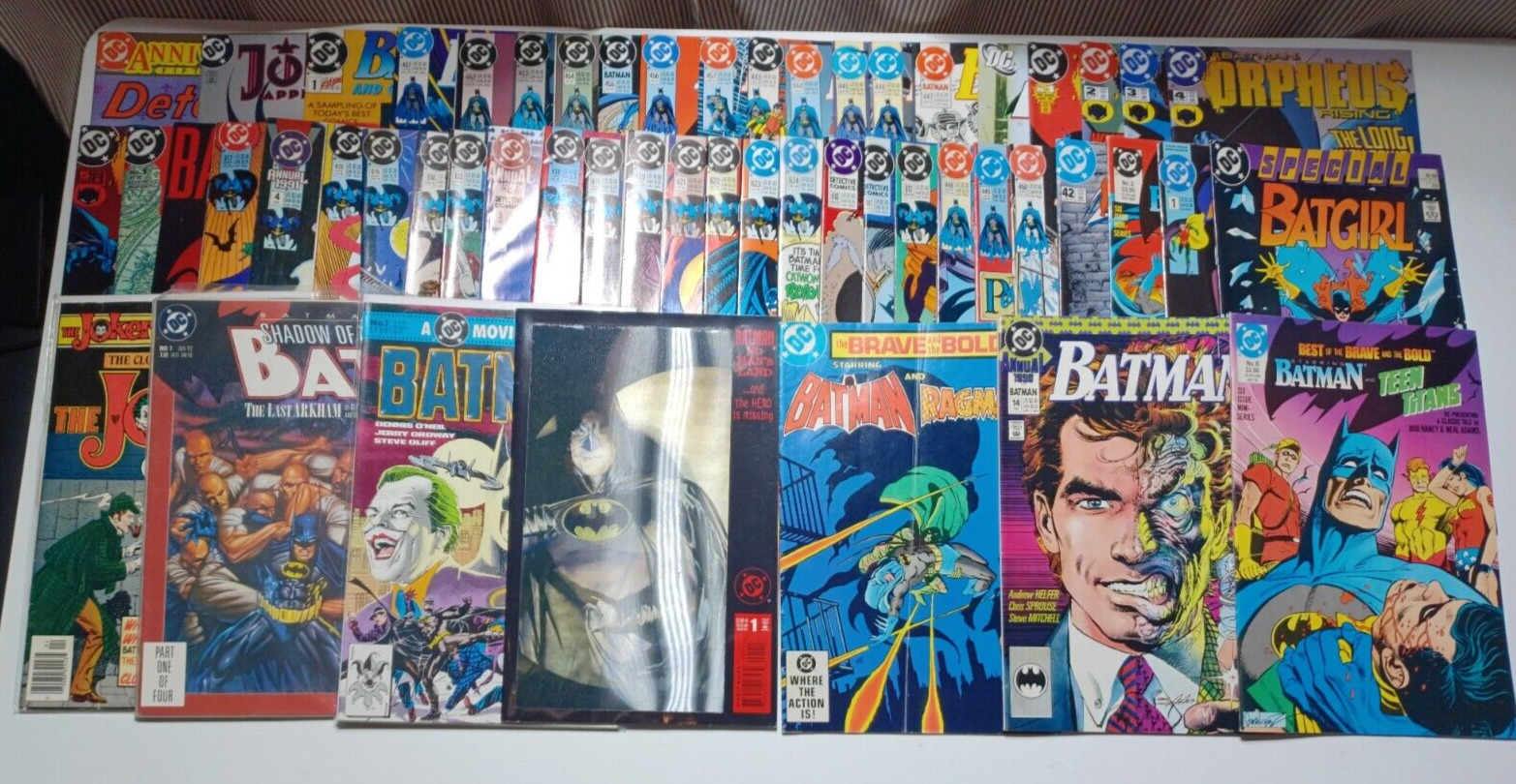 Batman Comic Book Lot 54 Total Issues Various Books Detective Joker & Much More