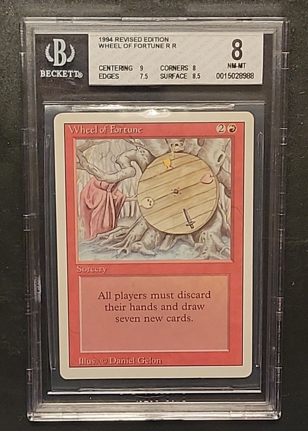 MTG Wheel of Fortune Revised Graded BGS 8.0 Magic the Gathering Reserved List
