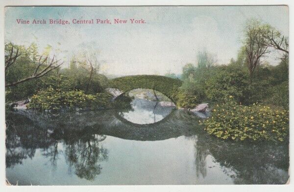 Postcard: The Arch Bridge, Central Park - New York City - c.1910
