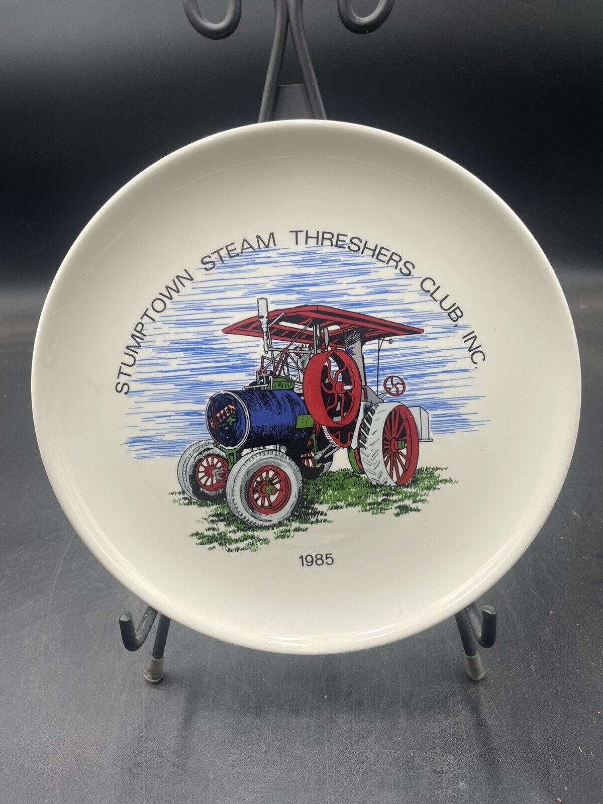 Vintage 1985 Stumptown Steam Threshers Club Collectible Plate 9” LN