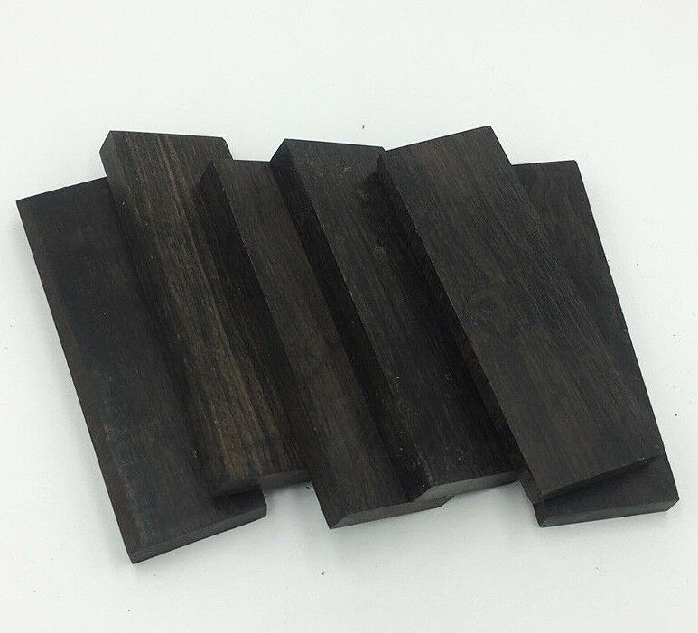 2 Pcs Africa Ebony Knife Handle Material Scales Blanks DIY Raw Wood 120x40x10mm