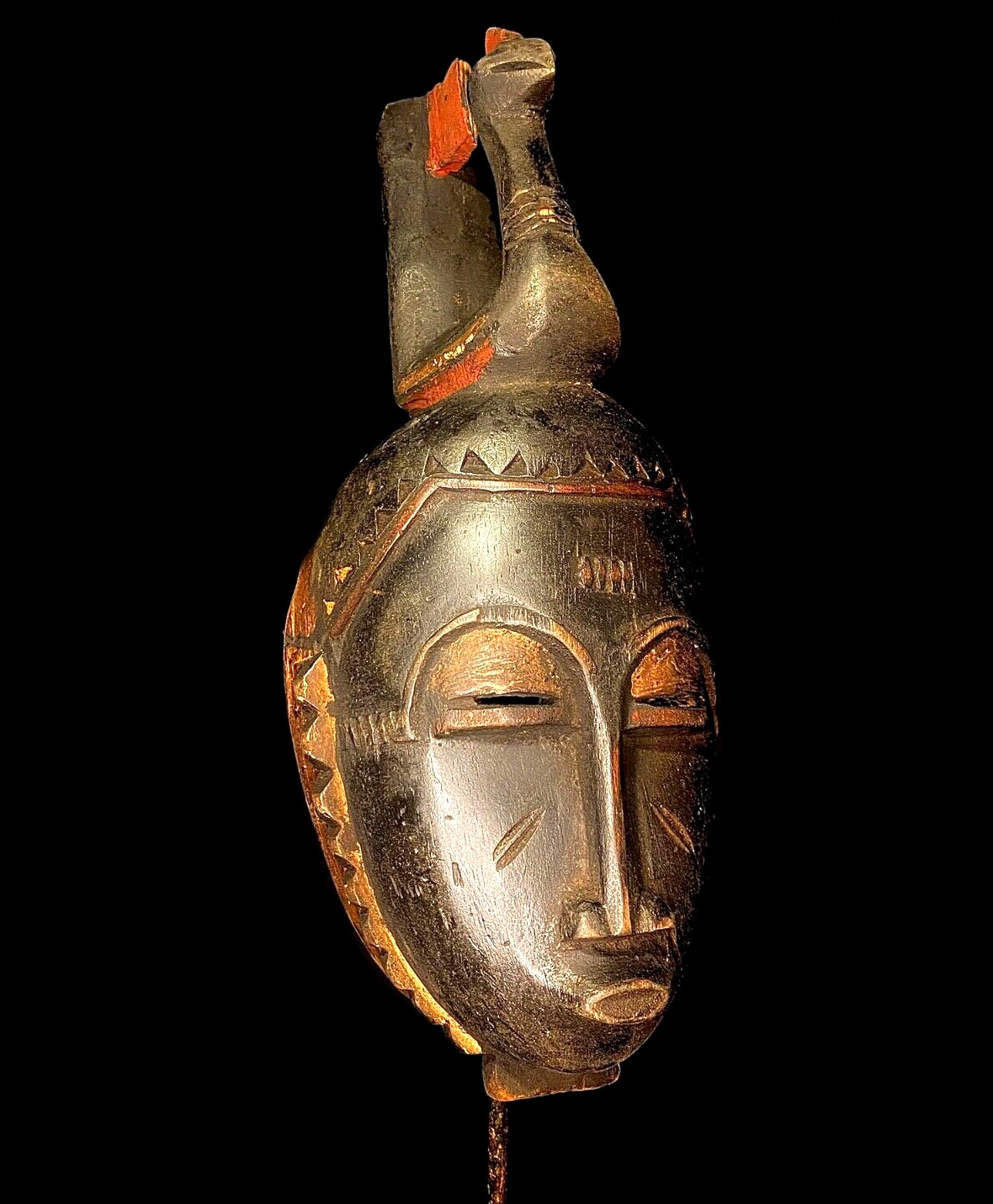 African mask antiques tribal Face vintage Wood Carved Han \
