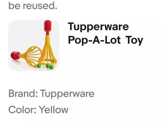 Tupperware Pop-A-Lot  Toy