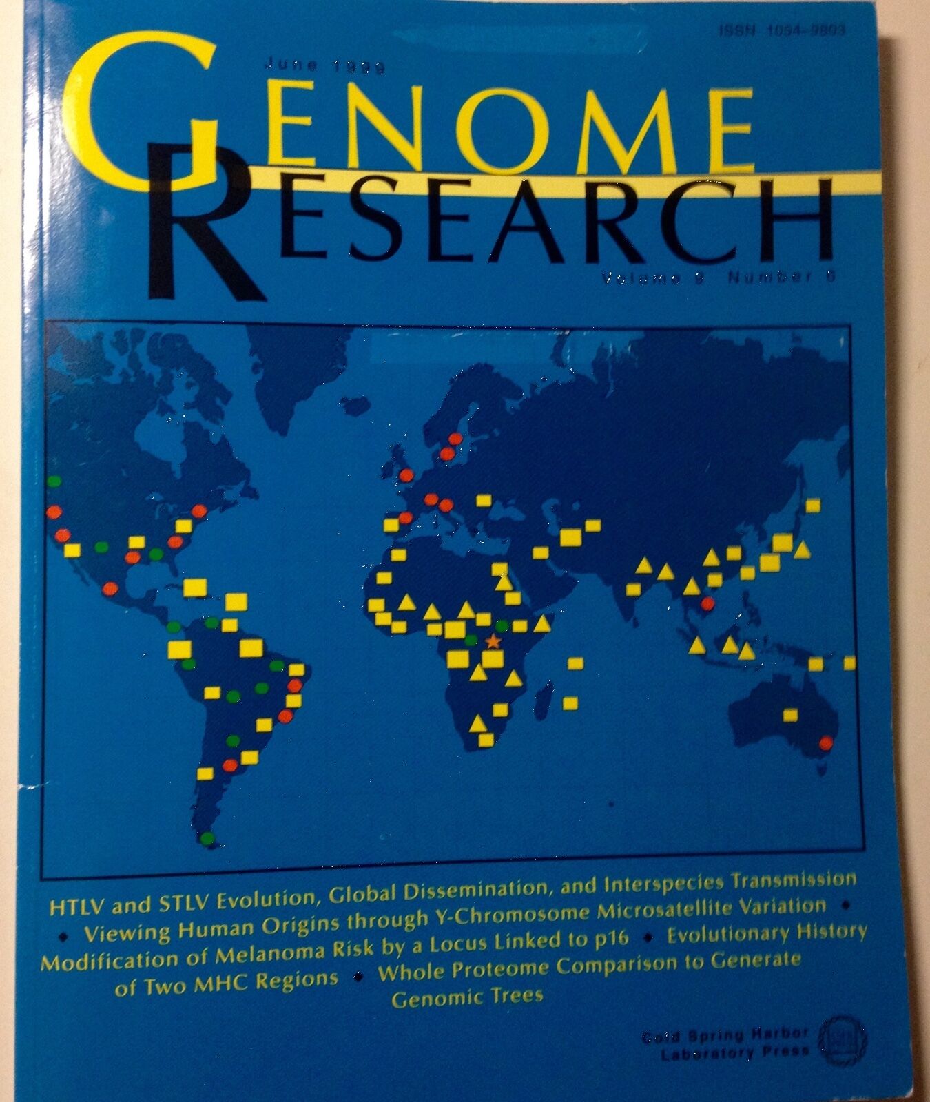 \'99 Genome Research Magazine x5 Issues Genetic Science Risk Probe Evolve Species