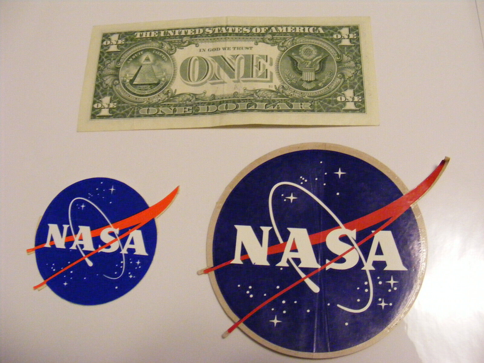 NASA stickers lot of 2, Genuine, not Chinese copies . From the early 70\'s.