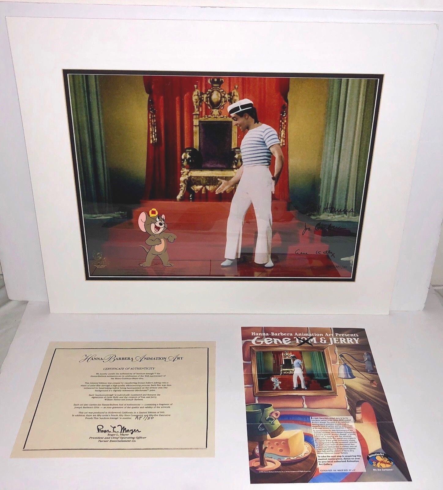 Tom & Jerry Cel Gene Kelly Signed Anchors Aweigh AP 1 Featured On TV PAWN STARS