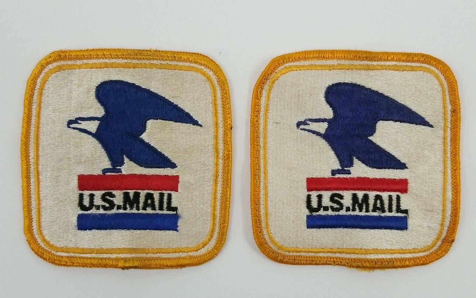 Vintage US Mail Post Office Letter Carrier Patches Sew On Used USPS Bald Eagle
