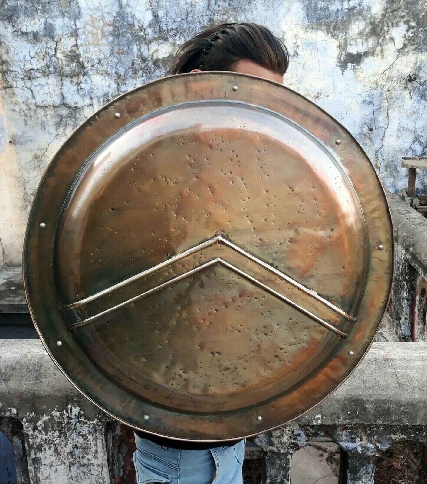 Spartan King Leonidas 300 Medieval 18 Gauge Metal Shield Gift Stylish Decorative