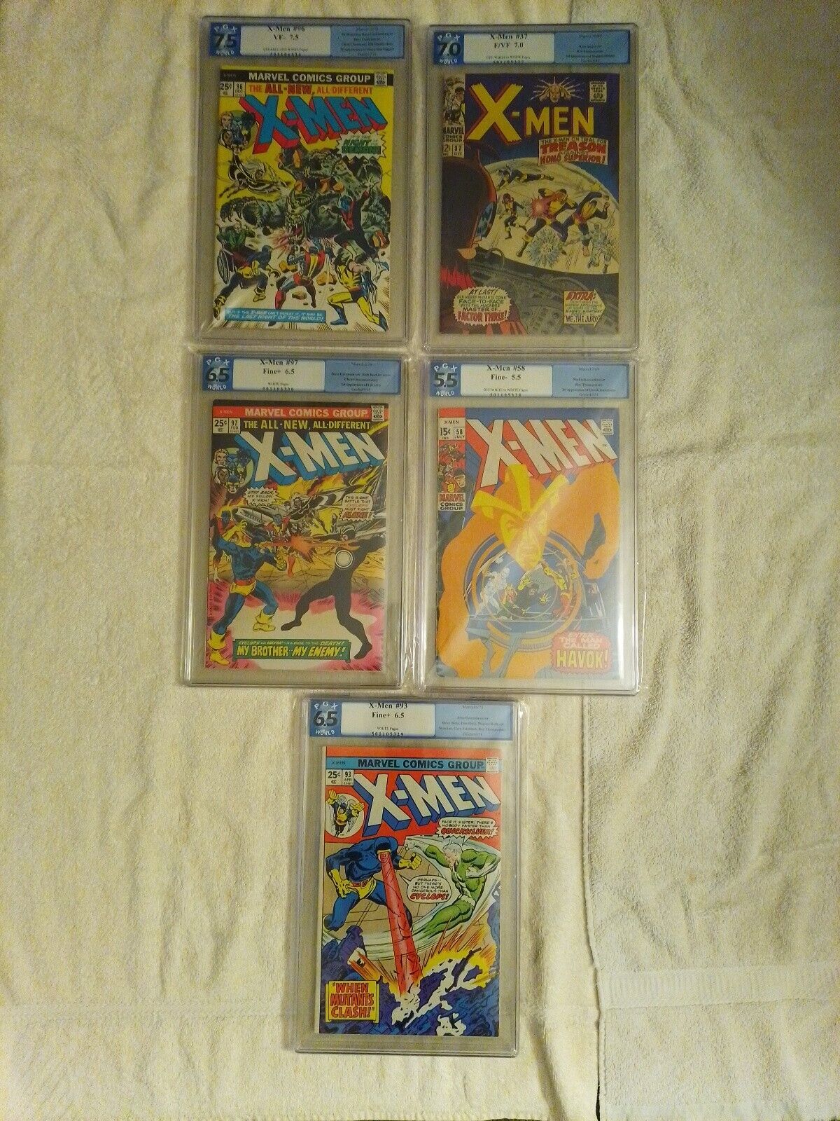 Graded Marvel's X-Men Lot Of 5 Comic Books Vintage Rare