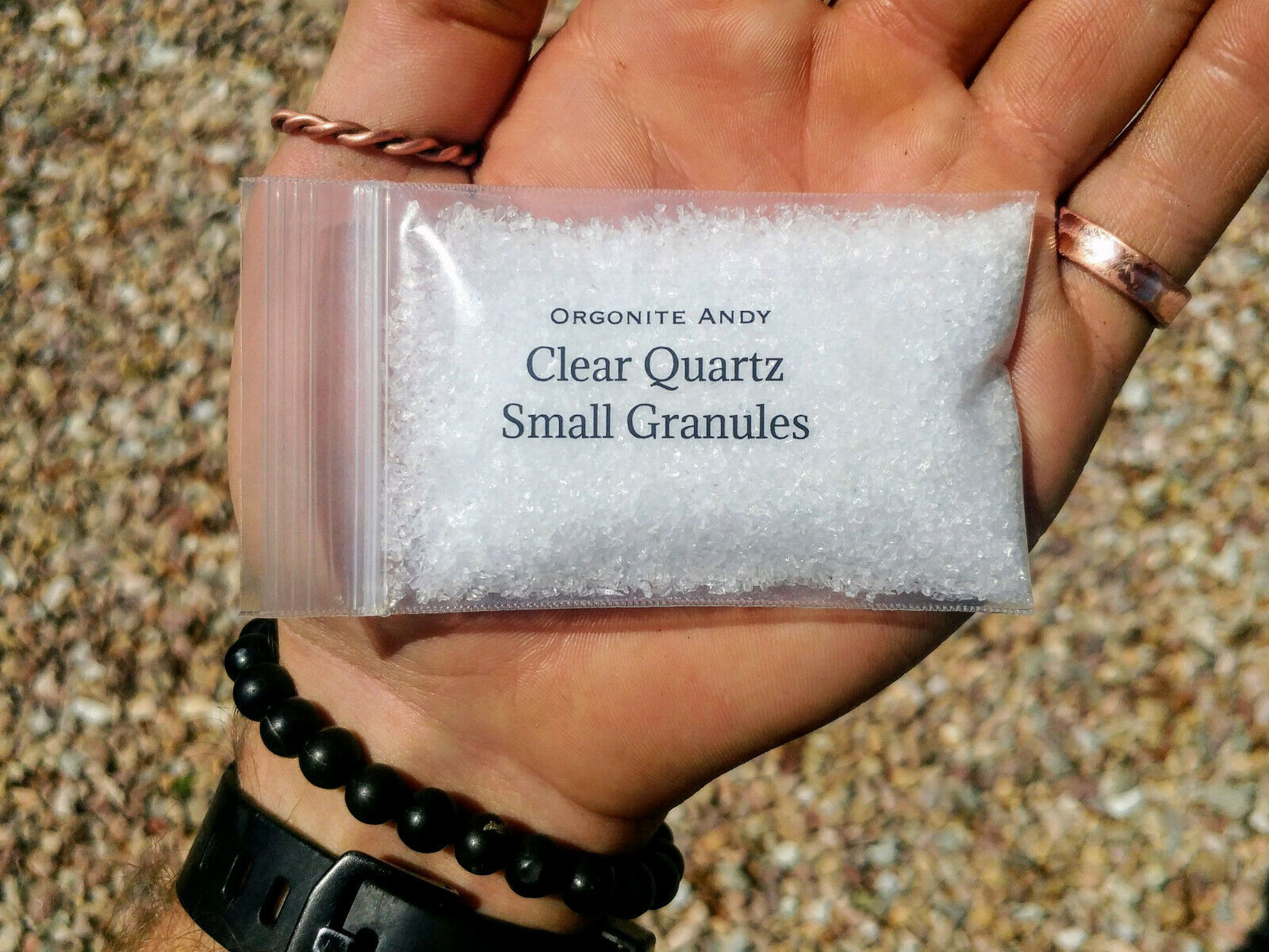 Clear Quartz - Small Granules - Fine Crystal Sand - 100% Natural Brazilian Stone
