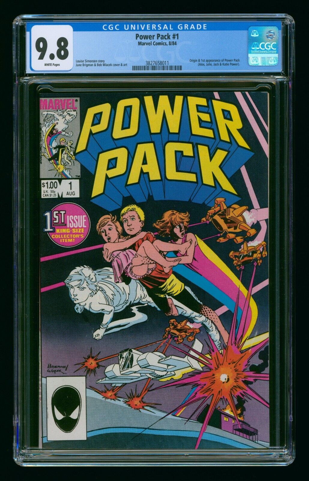 POWER PACK #1 (1984) CGC 9.8 ORIGIN 1st APPEARANCE WHITE PAGES