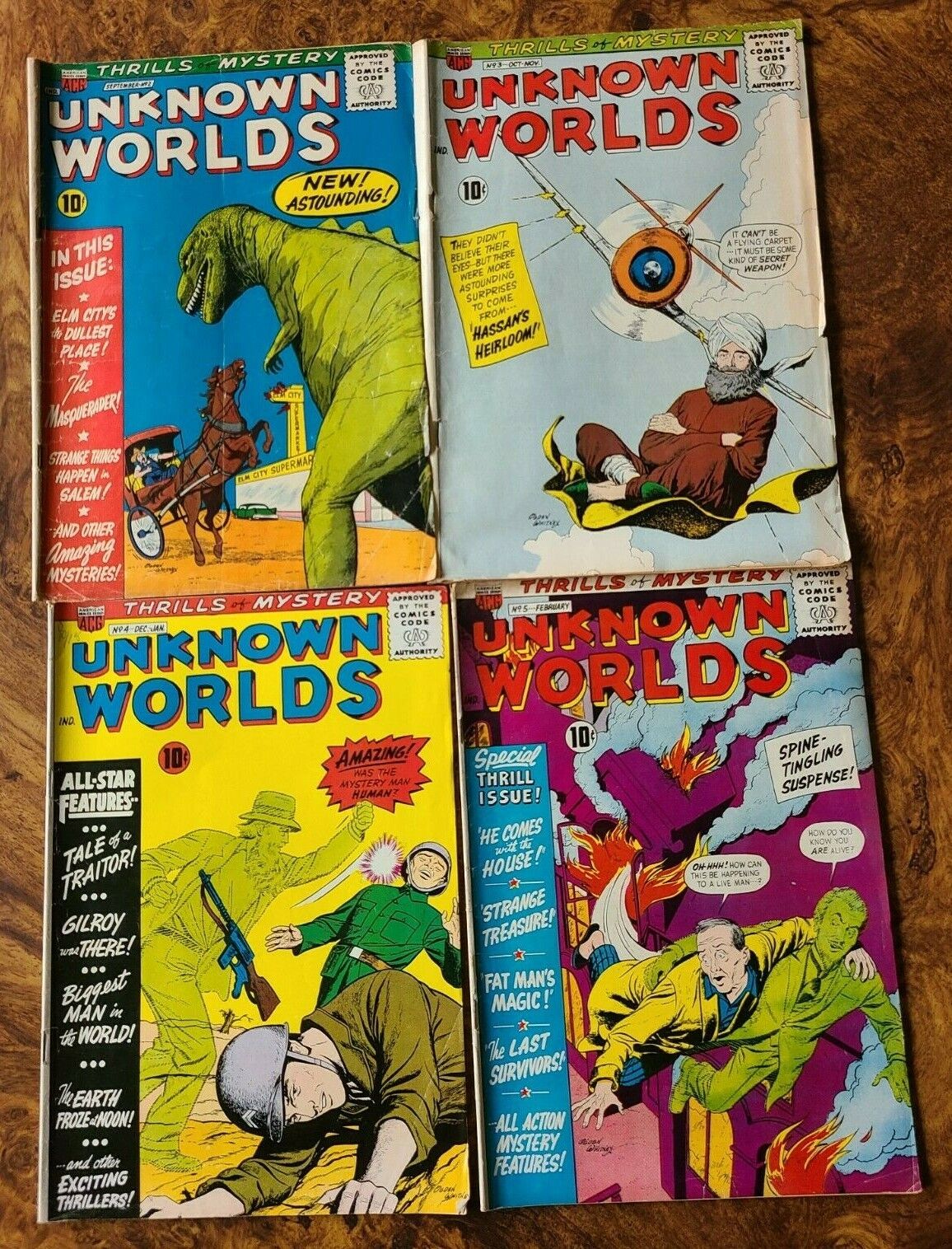 Unknown Worlds 2 3 4 5 6 7 8 G/VG 1960 Silver Age ACG Sci-Fi Horror