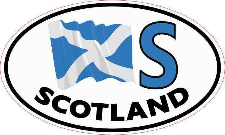 5X3 Oval S Scotland Flag Sticker Vinyl Travel Vehicle Flag Decal Stickers Decals
