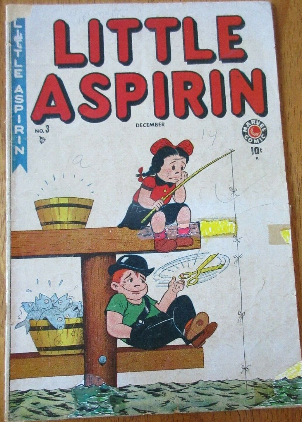 Little Aspirin #3 Marvel 1949 Comic Book 10 Cent ** Low Grade **