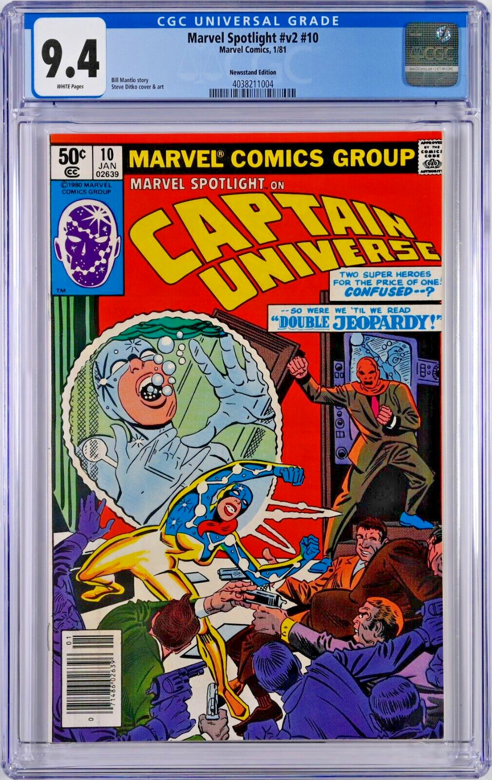 Marvel Spotlight v2 #10 CGC 9.4 (Jan 1981) Captain Universe, Ditko, Newsstand