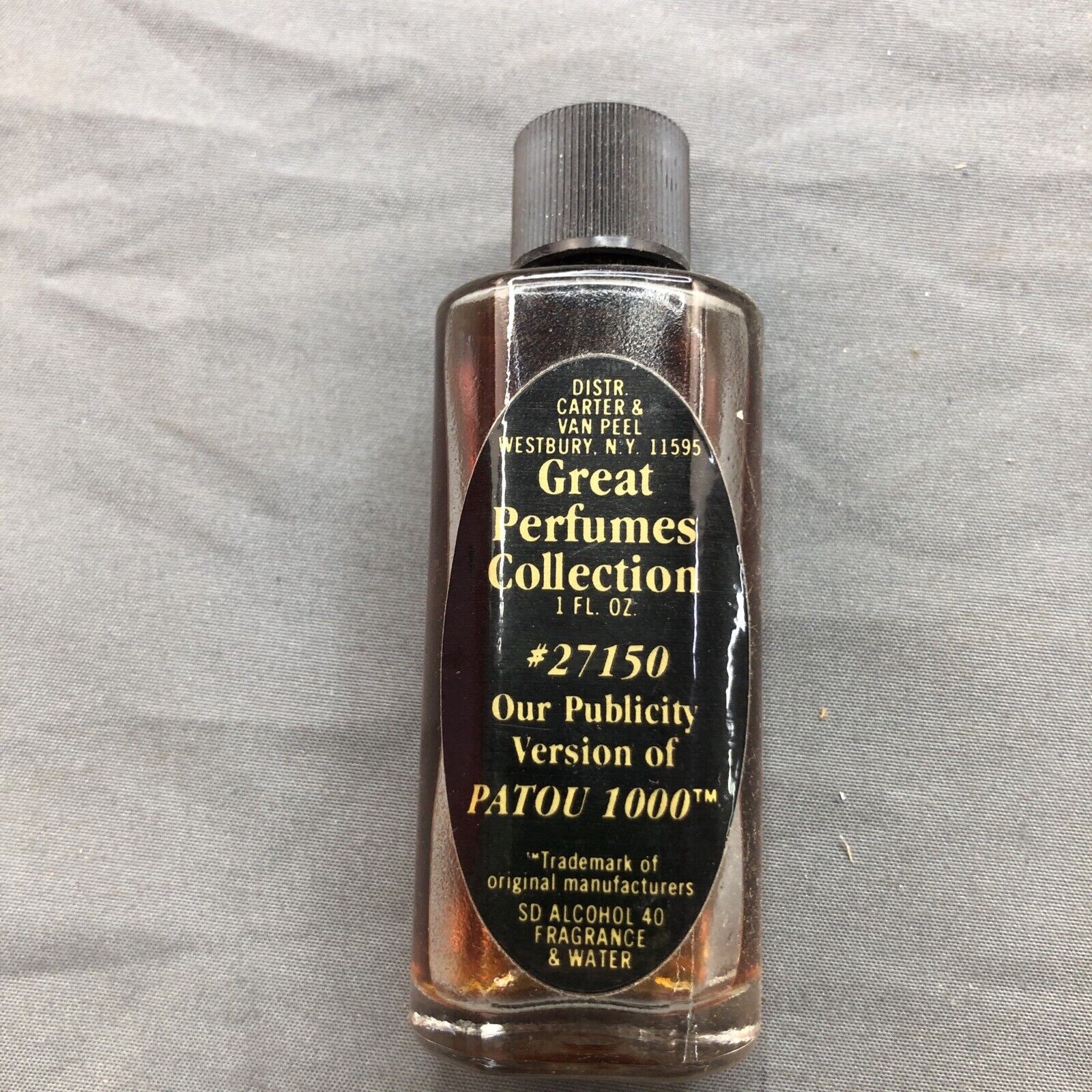 Vintage Great Perfumes Collection #27150 Our Publicity Version Patou 1oz 70%