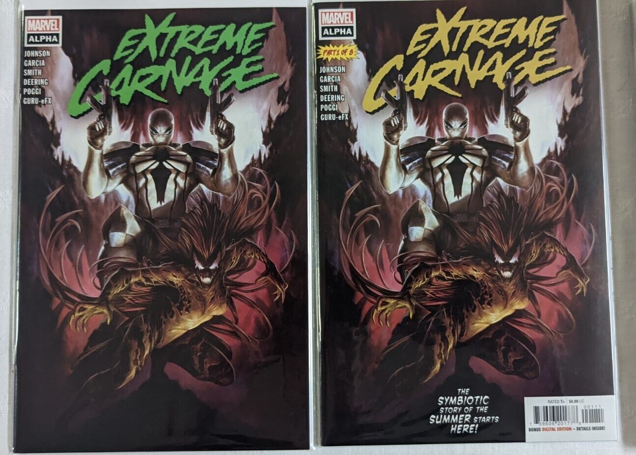Extreme Carnage Alpha Omega Lot Carnage Riot Scream Lasher Agony Toxin 20 issues