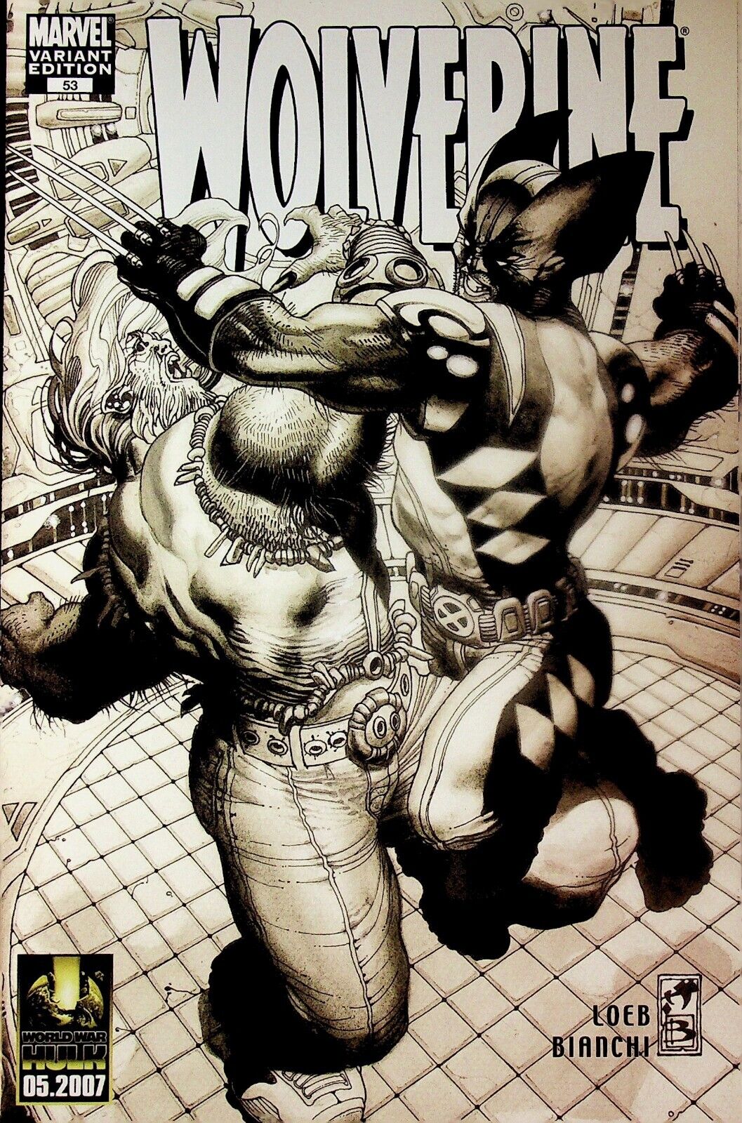 Wolverine #53 Black & White Variant Jeph Loeb Simone Bianchi Marvel Comics 2007