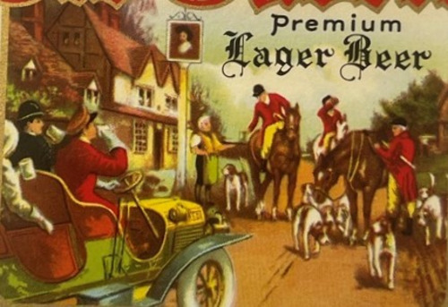 Vintage Old Tavern Lager Beer Label 1940s Warsaw, IL - Drinking While Driving?