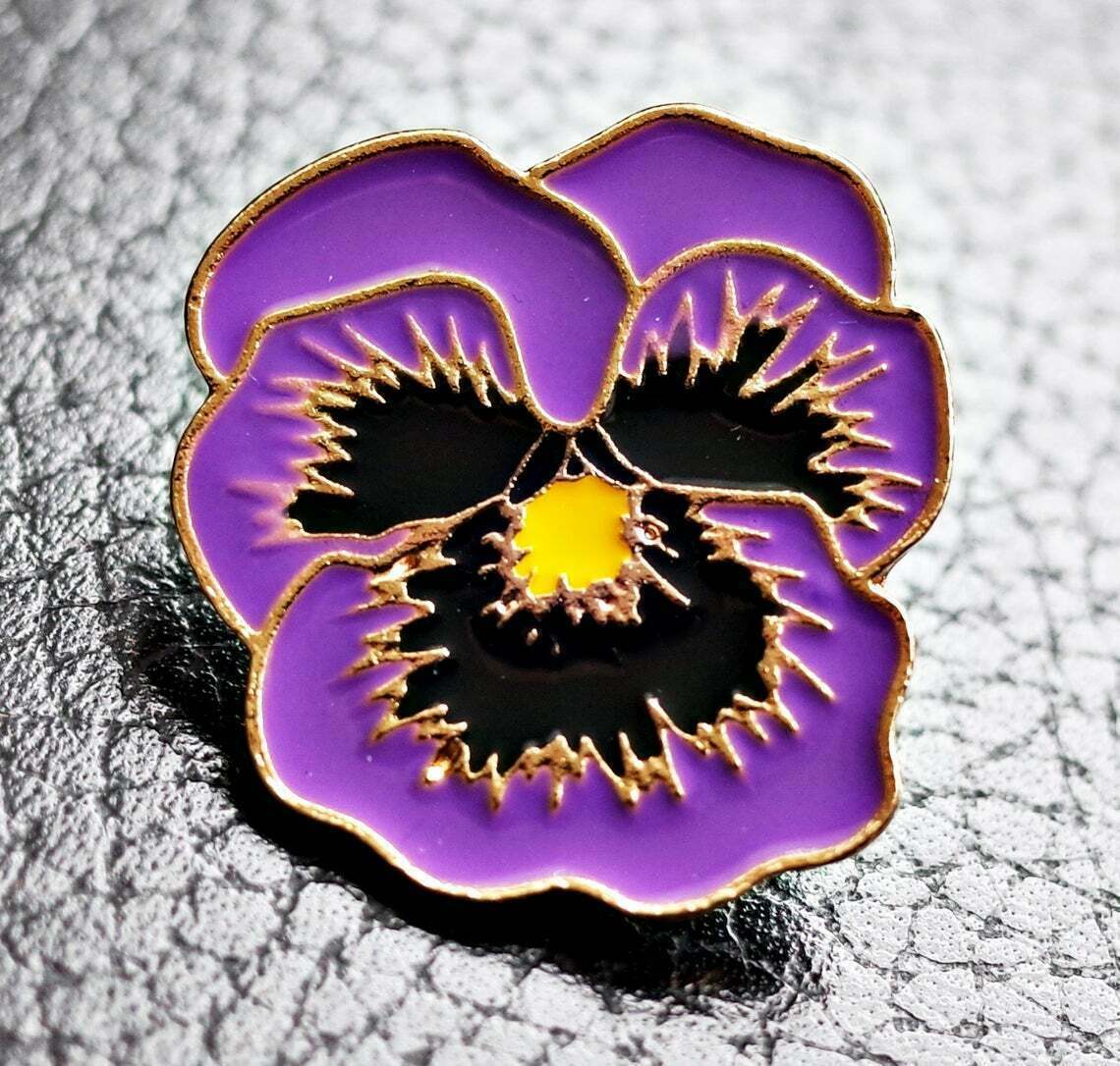 Forget Me Not Flower Alzheimer's Awareness purple PIN Badge new