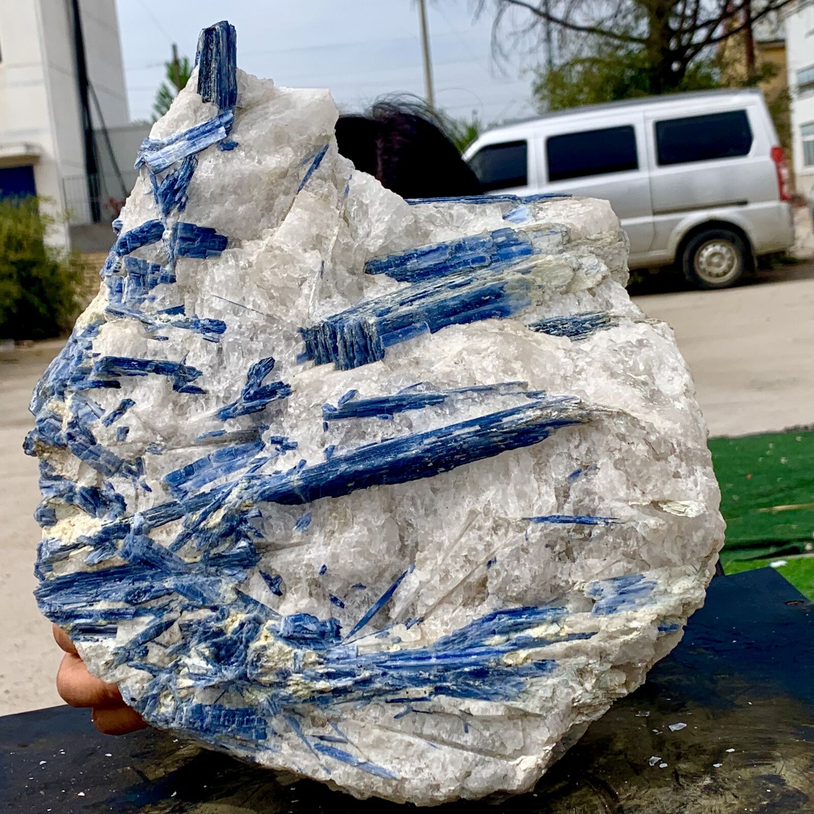 20.68LB Rare Natural beautiful Blue KYANITE with Quartz Crystal Specimen Rough