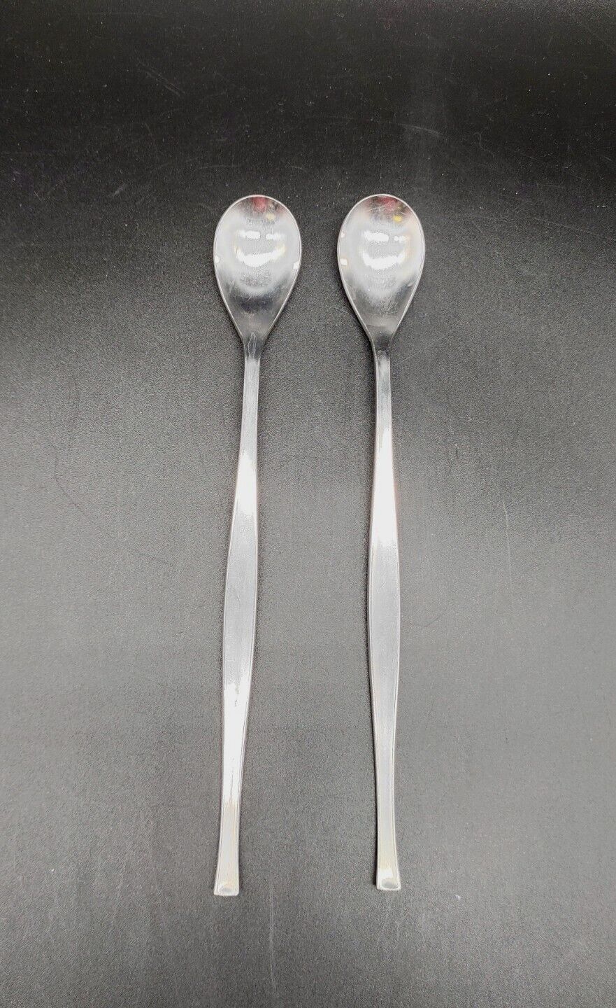 Set of 2 Vintage MCM Stainless Steel Ice Tea Spoons Stirring Spoons Japan 7.5\