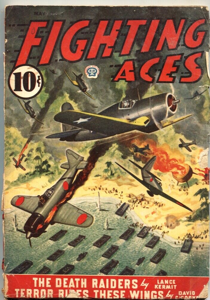 FIGHTING ACES-MAY 1944-DAVID GOODIS-CANADIAN VARIANT-WW II PULP THRILLS-POPUL...